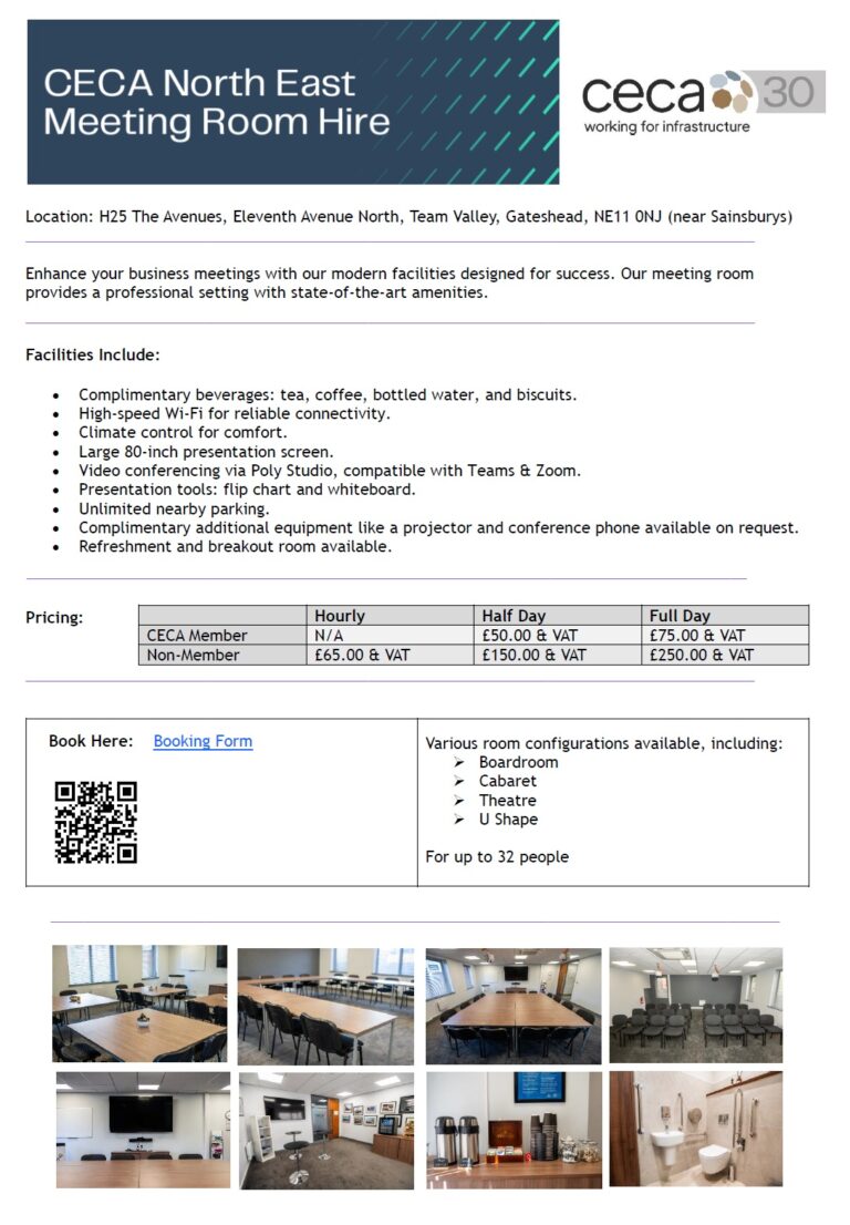 Meeting room flyer – book via our enquiry form