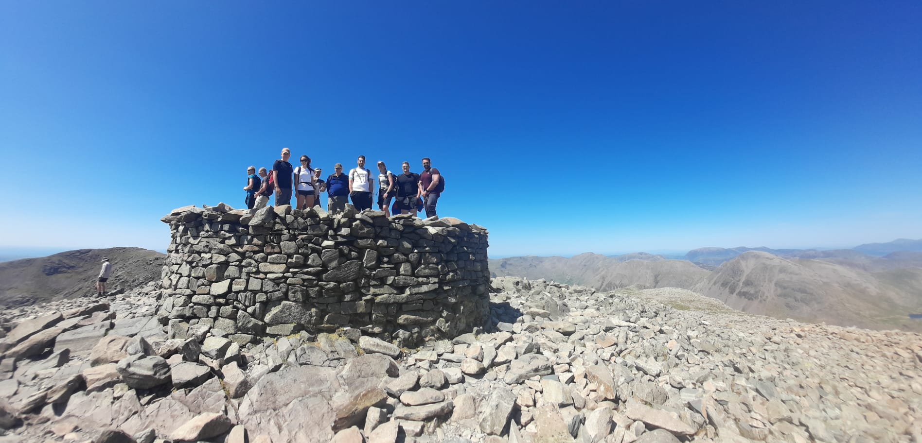 CECA NW Foundations members at the summit of Scafell Pike